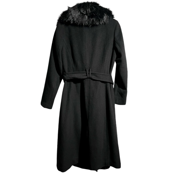 Cole Haan Signature Slick Wrap Coat with Faux Fur Trim - Picture 10 of 16